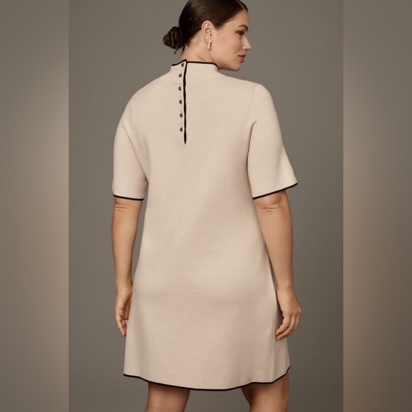 NWT! Anthropologie The Annalise Mock-Neck Mini Sweater Dress by Maeve - Large 🏀 - Picture 6 of 10